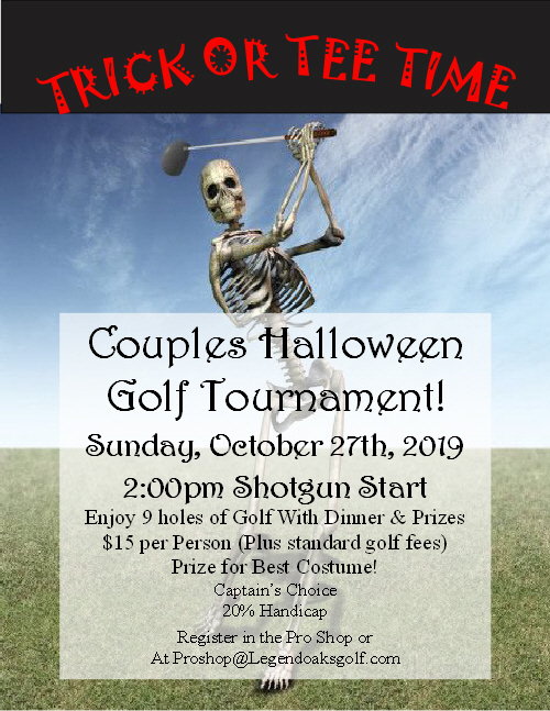 Halloween Couples Golf Tournament 10 27 2019